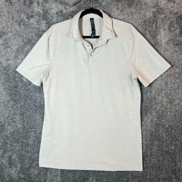 Lululemon Polo Shirt Mens L Gray Casual Performance Breathable Golf Comfort - Picture 1 of 8